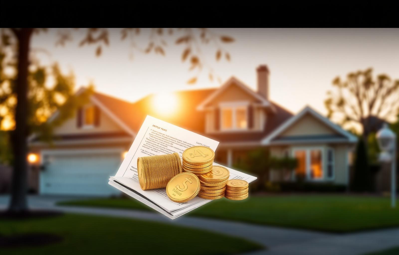 Suburban home at golden hour with recovered funds